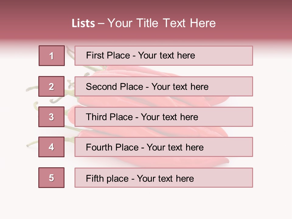 Pile Capsicum Annuum Produce PowerPoint Template