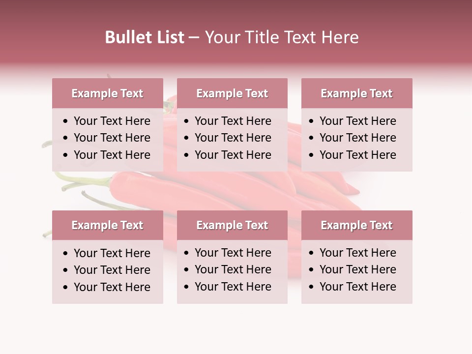 Pile Capsicum Annuum Produce PowerPoint Template
