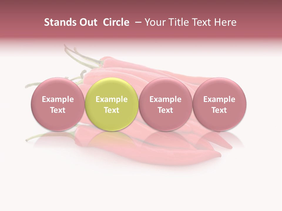 Pile Capsicum Annuum Produce PowerPoint Template