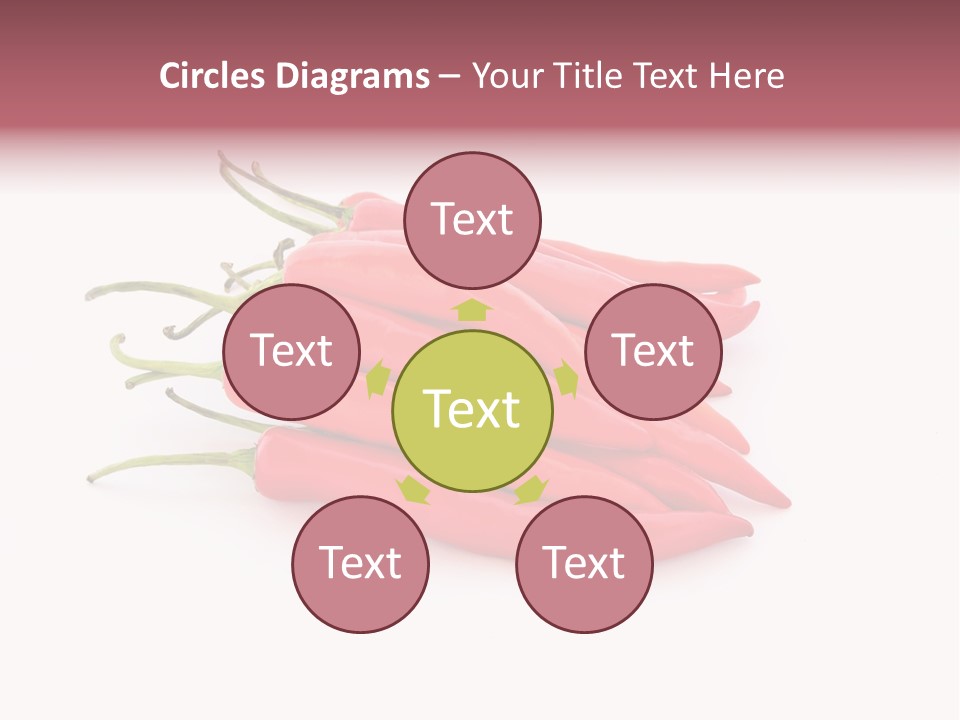 Pile Capsicum Annuum Produce PowerPoint Template