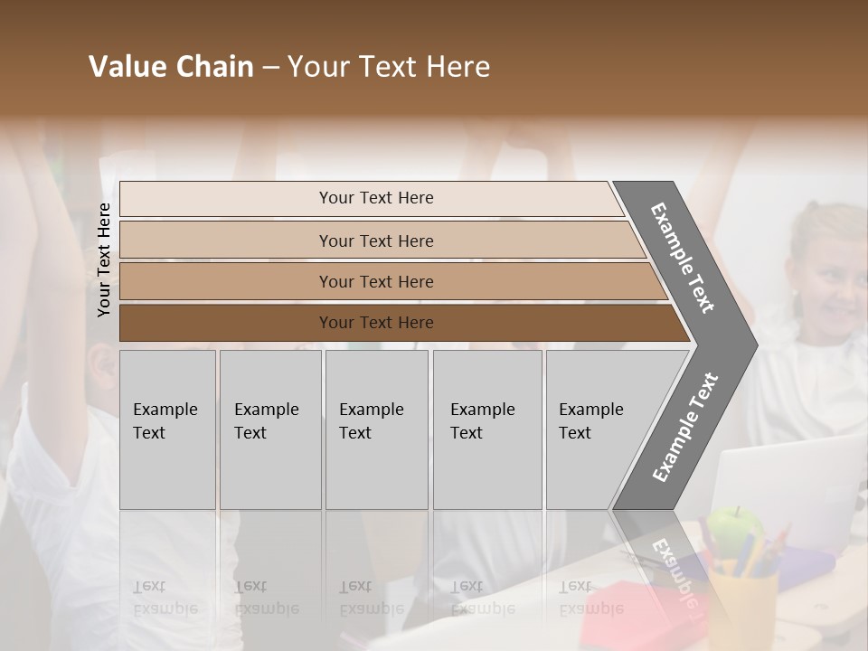 A Group Of Children Raising Their Hands In The Air PowerPoint Template