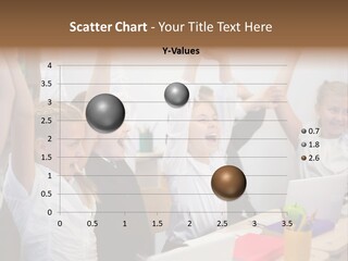 A Group Of Children Raising Their Hands In The Air PowerPoint Template