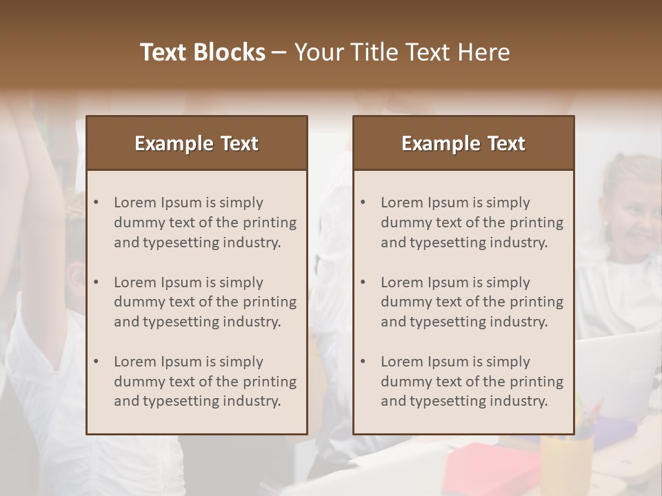 A Group Of Children Raising Their Hands In The Air PowerPoint Template