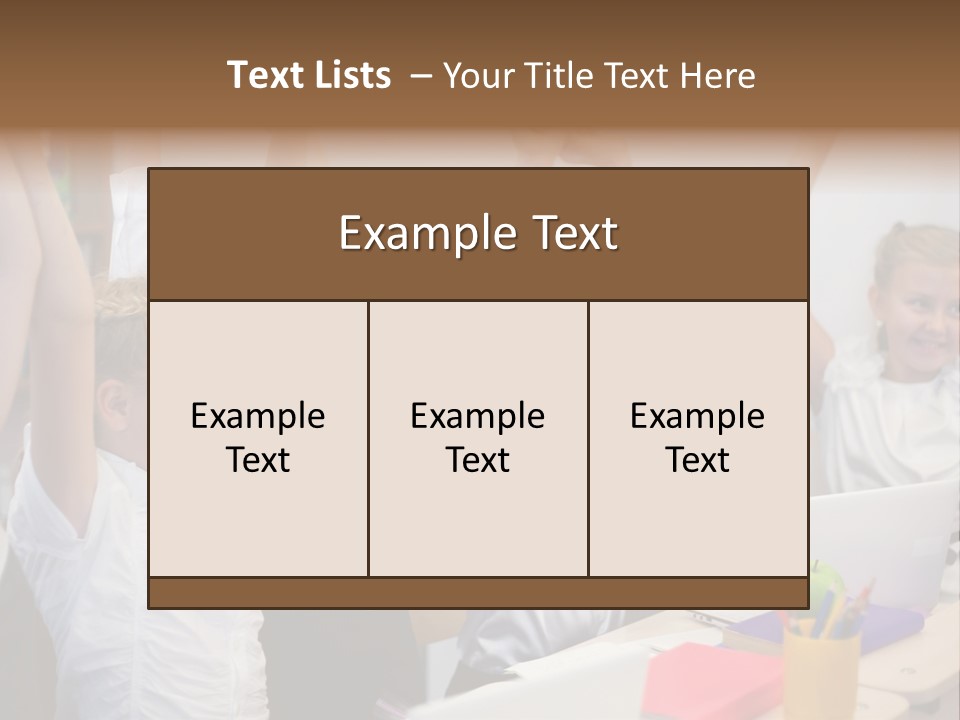 A Group Of Children Raising Their Hands In The Air PowerPoint Template