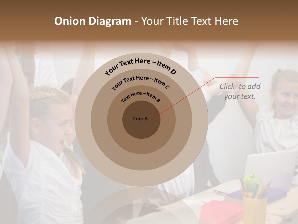 A Group Of Children Raising Their Hands In The Air PowerPoint Template