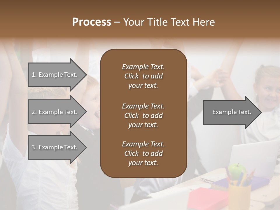 A Group Of Children Raising Their Hands In The Air PowerPoint Template