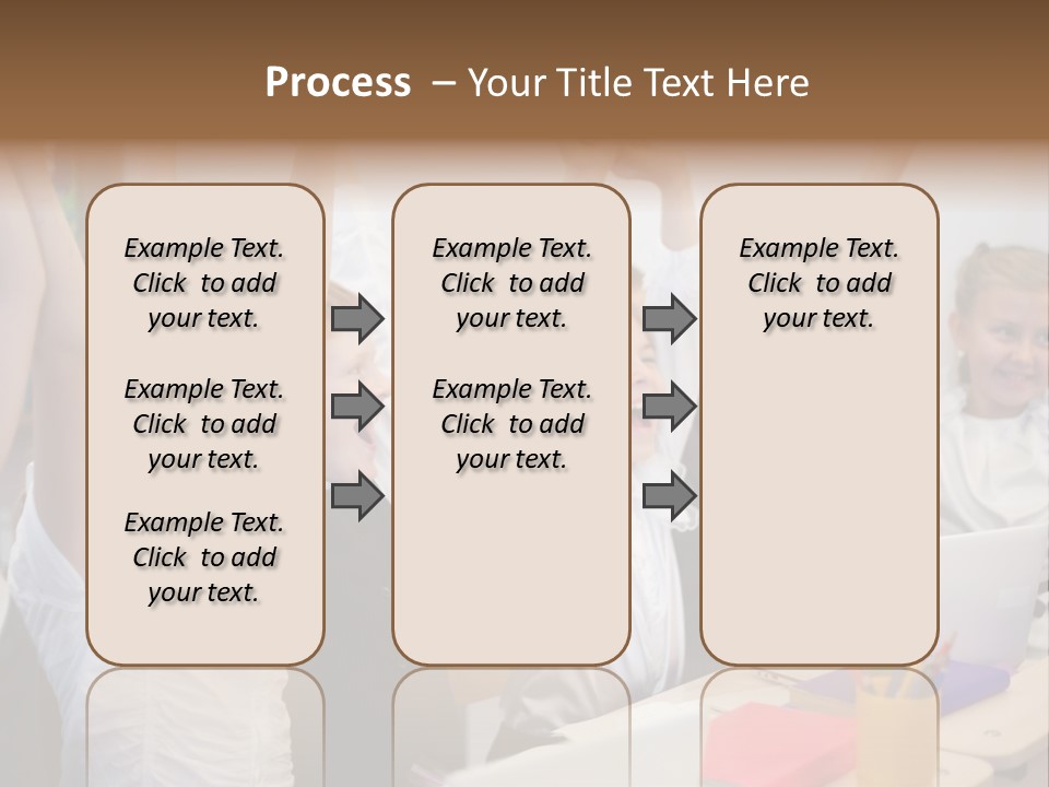 A Group Of Children Raising Their Hands In The Air PowerPoint Template