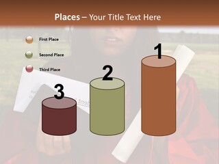 Schoolgirl Grad Money PowerPoint Template