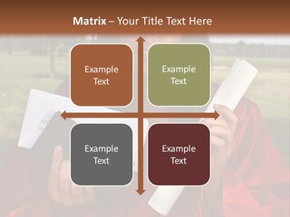 Schoolgirl Grad Money PowerPoint Template