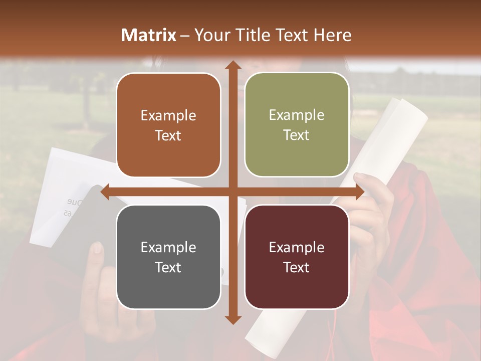 Schoolgirl Grad Money PowerPoint Template