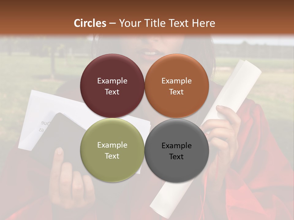 Schoolgirl Grad Money PowerPoint Template