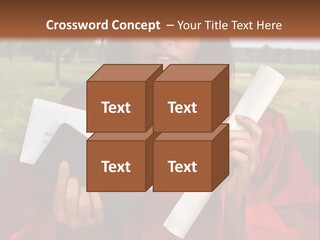 Schoolgirl Grad Money PowerPoint Template