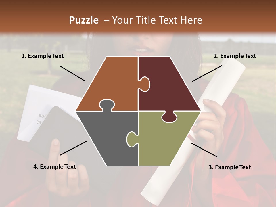 Schoolgirl Grad Money PowerPoint Template