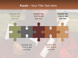 Schoolgirl Grad Money PowerPoint Template