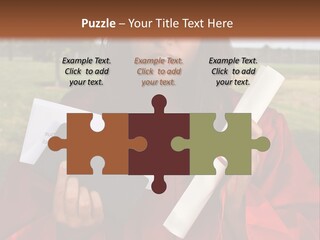 Schoolgirl Grad Money PowerPoint Template