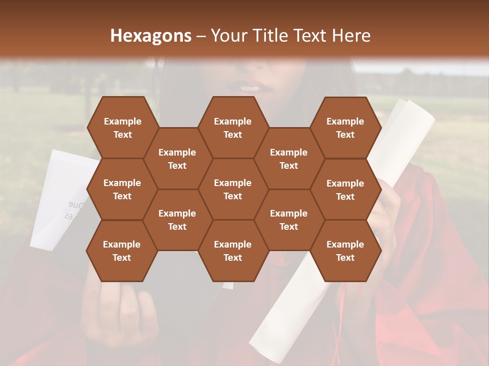 Schoolgirl Grad Money PowerPoint Template