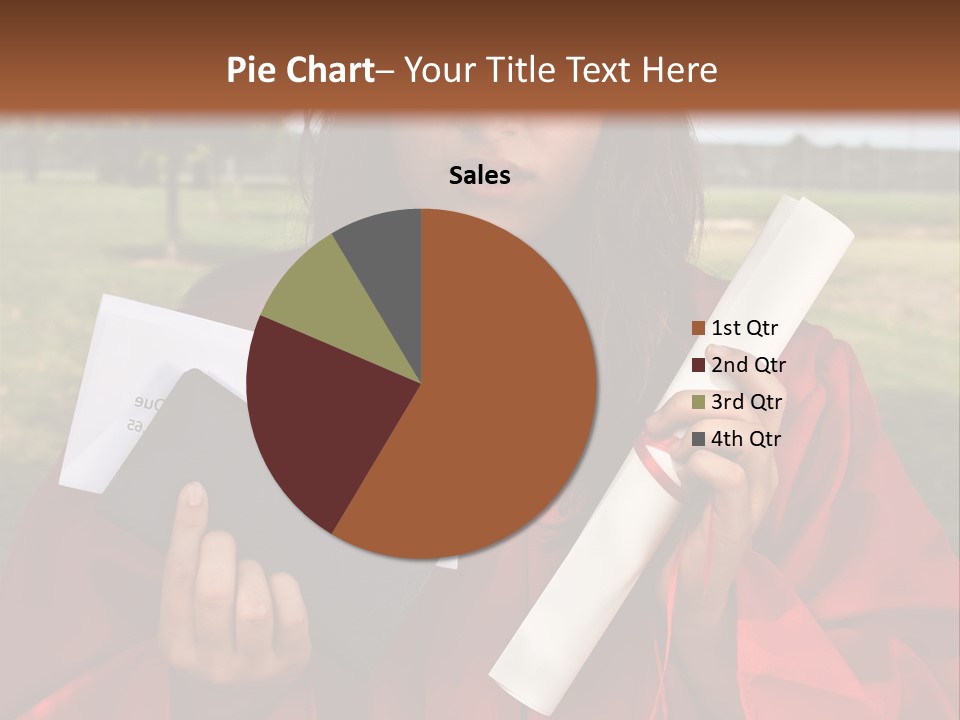 Schoolgirl Grad Money PowerPoint Template