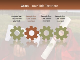 Schoolgirl Grad Money PowerPoint Template