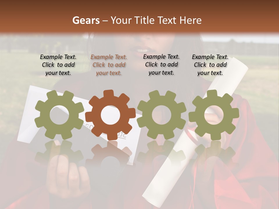 Schoolgirl Grad Money PowerPoint Template