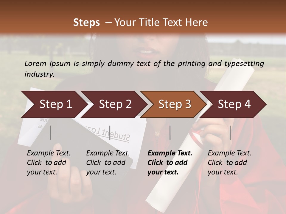 Schoolgirl Grad Money PowerPoint Template