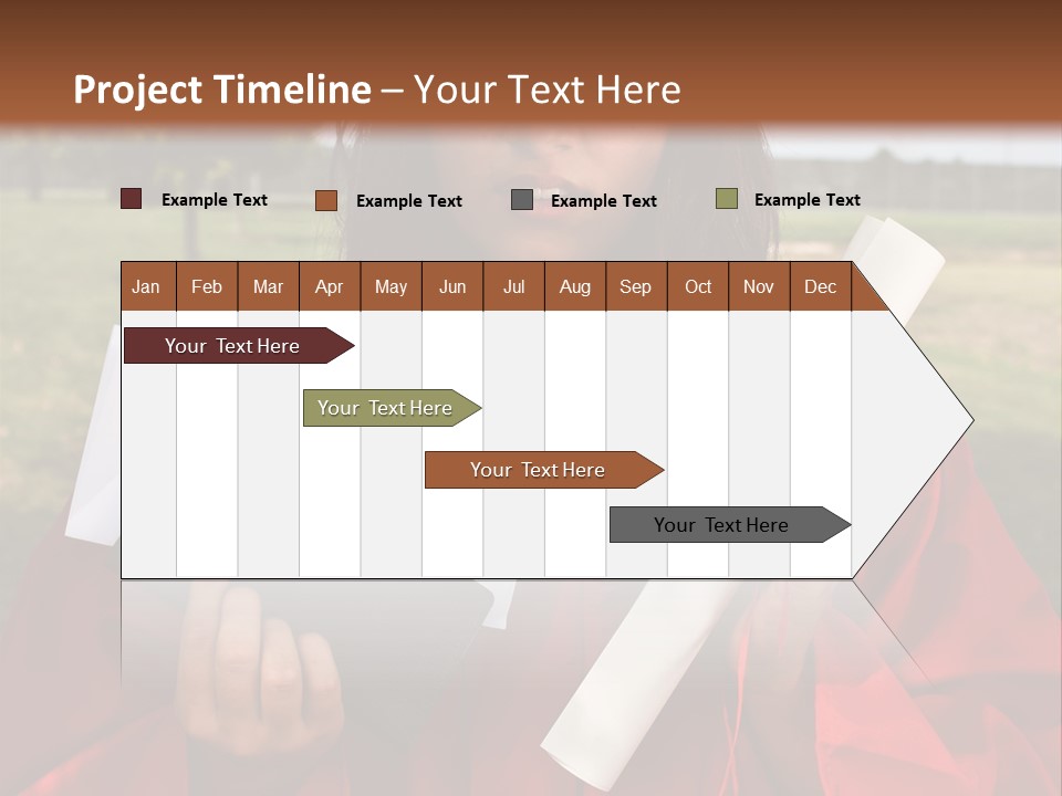 Schoolgirl Grad Money PowerPoint Template