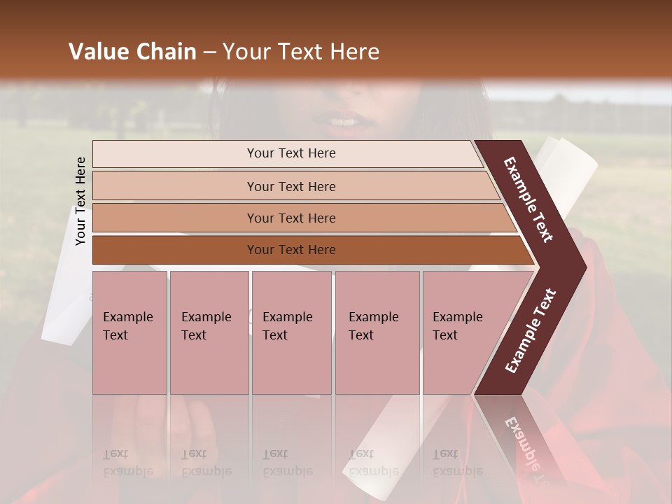 Schoolgirl Grad Money PowerPoint Template