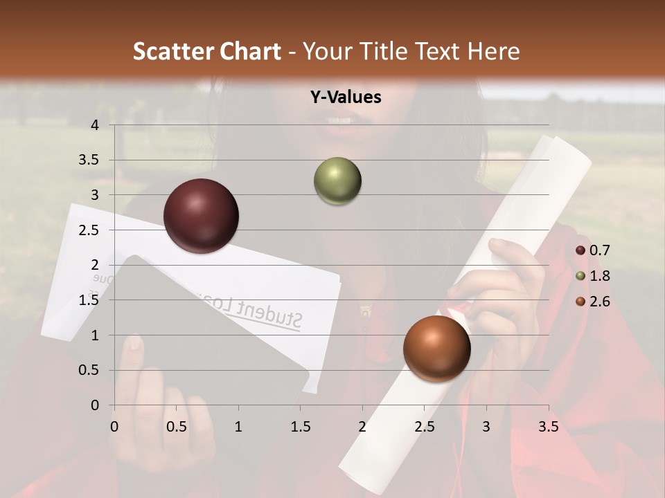 Schoolgirl Grad Money PowerPoint Template