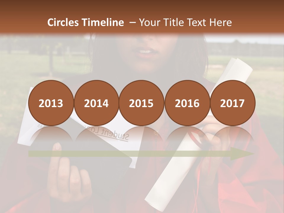 Schoolgirl Grad Money PowerPoint Template