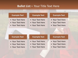 Schoolgirl Grad Money PowerPoint Template