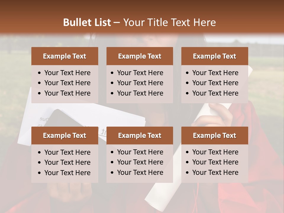 Schoolgirl Grad Money PowerPoint Template