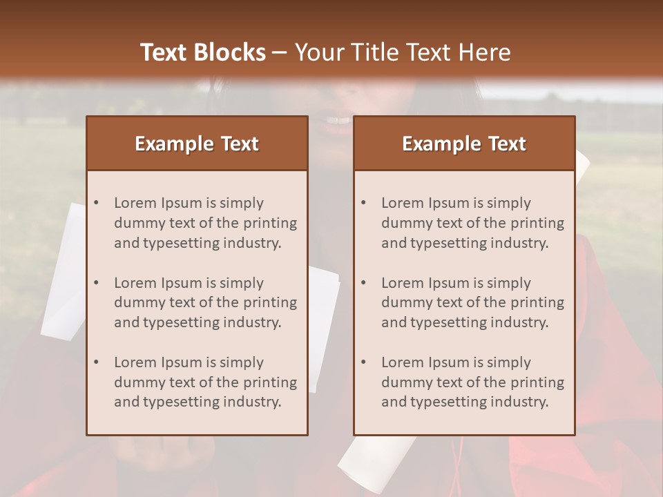 Schoolgirl Grad Money PowerPoint Template