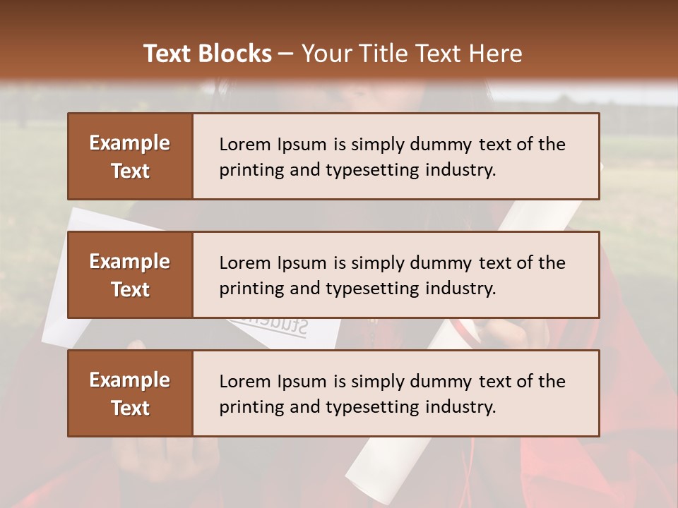 Schoolgirl Grad Money PowerPoint Template
