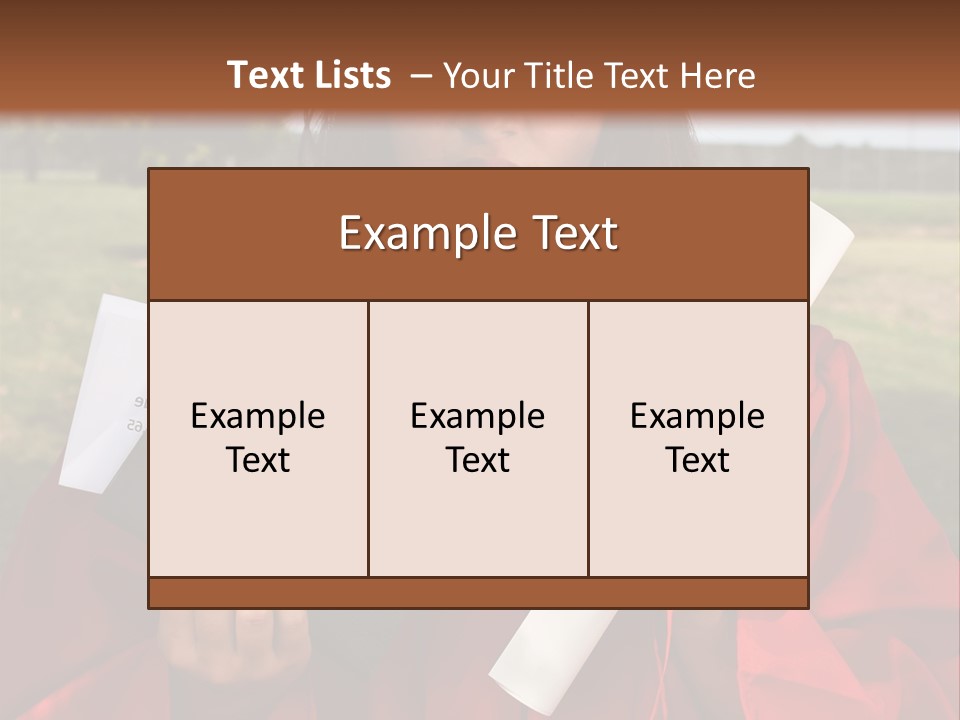 Schoolgirl Grad Money PowerPoint Template