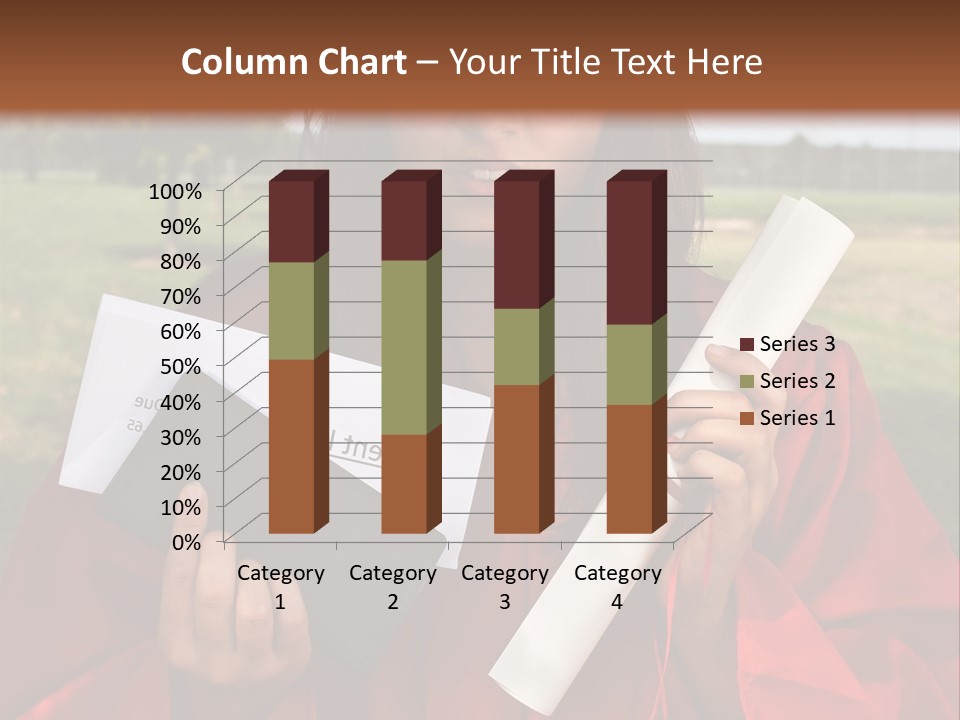 Schoolgirl Grad Money PowerPoint Template