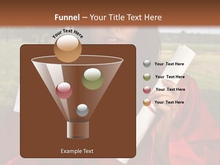 Schoolgirl Grad Money PowerPoint Template