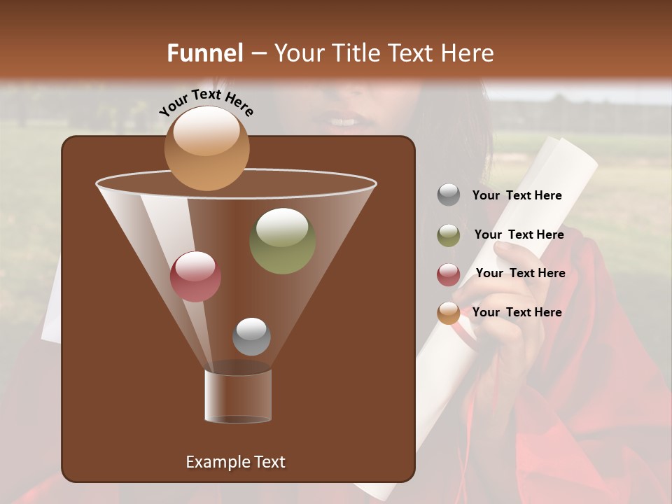 Schoolgirl Grad Money PowerPoint Template