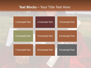 Schoolgirl Grad Money PowerPoint Template