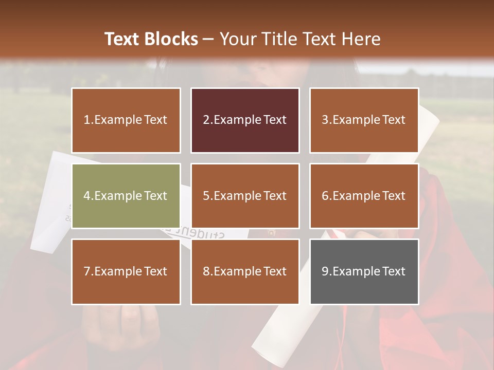 Schoolgirl Grad Money PowerPoint Template