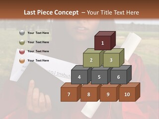 Schoolgirl Grad Money PowerPoint Template