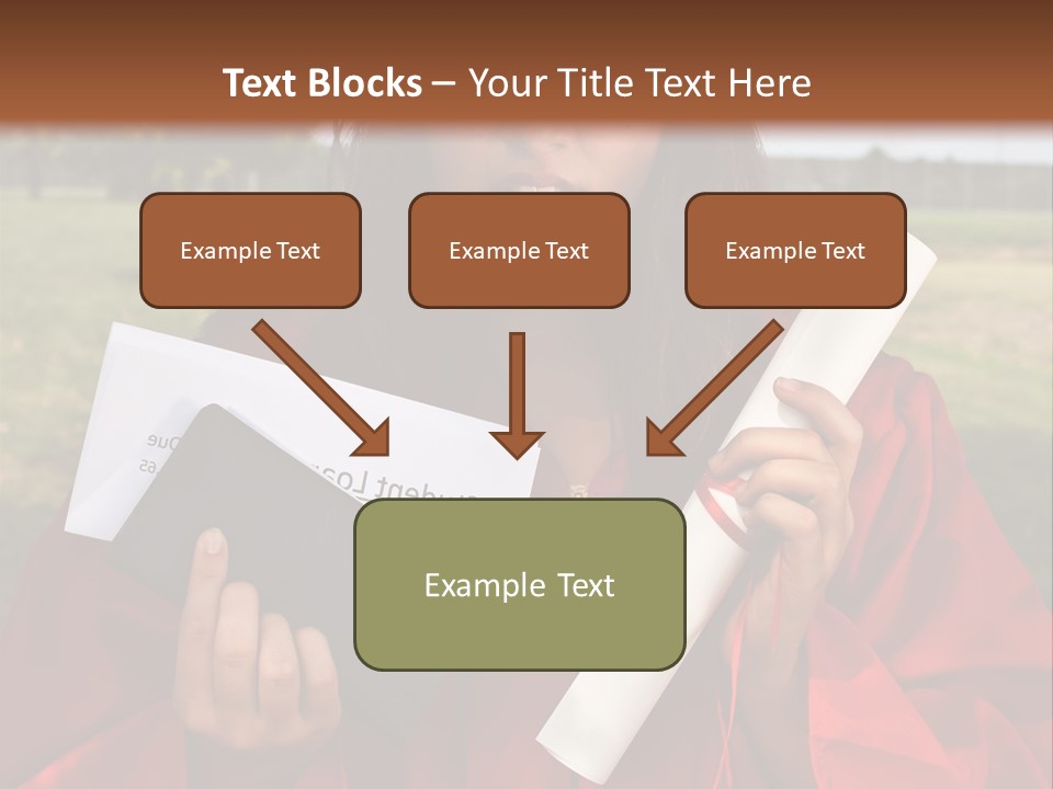 Schoolgirl Grad Money PowerPoint Template