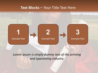 Schoolgirl Grad Money PowerPoint Template