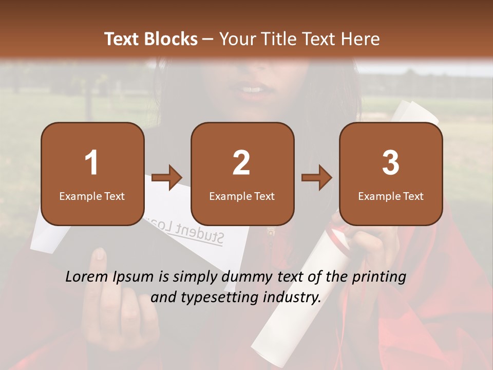 Schoolgirl Grad Money PowerPoint Template