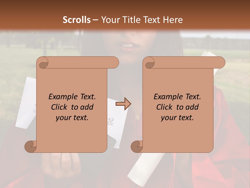 Schoolgirl Grad Money PowerPoint Template