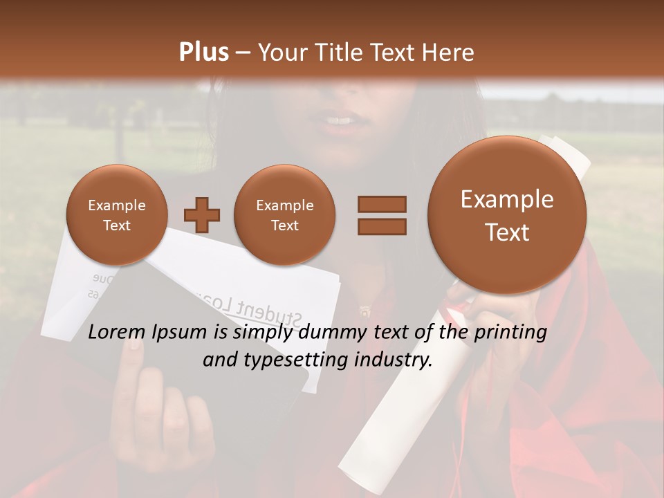 Schoolgirl Grad Money PowerPoint Template