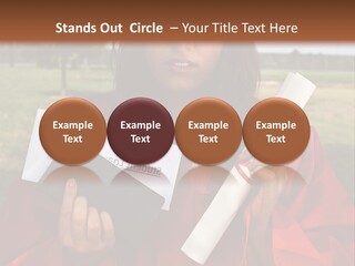 Schoolgirl Grad Money PowerPoint Template