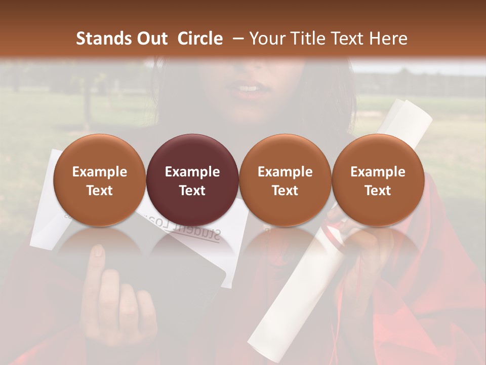 Schoolgirl Grad Money PowerPoint Template