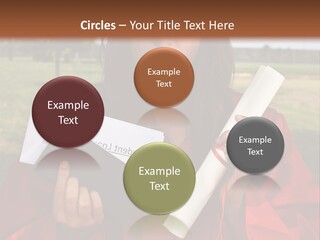 Schoolgirl Grad Money PowerPoint Template