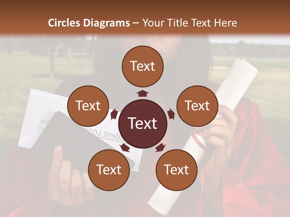 Schoolgirl Grad Money PowerPoint Template