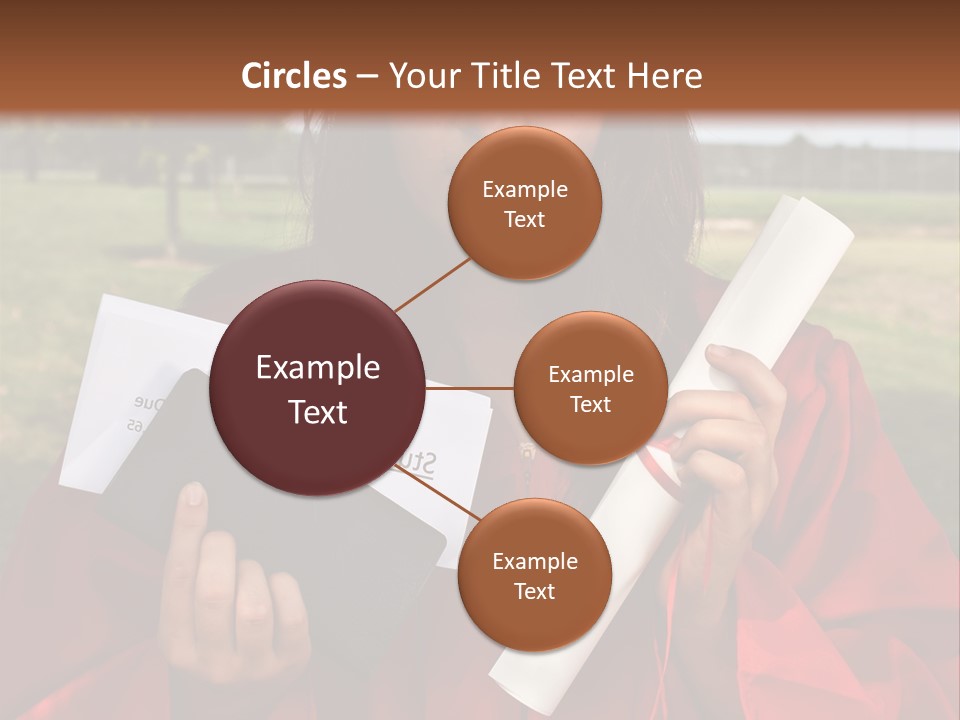 Schoolgirl Grad Money PowerPoint Template