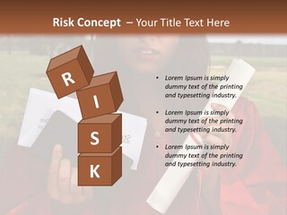 Schoolgirl Grad Money PowerPoint Template